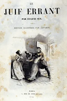 Frontispice of the novel by Eugene Sue: The Wandering Jew, 1844 - 1845 Frontispice of the novel by Eugene Sue: The Wandering Jew, 1844 - 1845