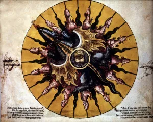 Frontispice representing a sun - in 'Astronomicum Caesarium' Frontispice representing a sun - in 'Astronomicum Caesarium'