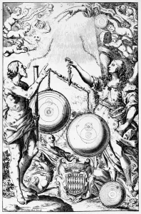 Frontispiece to Almagestum Novum by Giovanni Battista Riccioli Frontispiece to Almagestum Novum by Giovanni Battista Riccioli