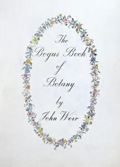 Books, Book Covers & Frontispieces Gallery: Frontispiece to The Bogus Book of Botany by John Weir, 1930-48 (ink on paper)