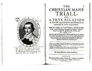Frontispiece to The Christian Man's Trial by John Lilburne (c Frontispiece to The Christian Man's Trial by John Lilburne (c