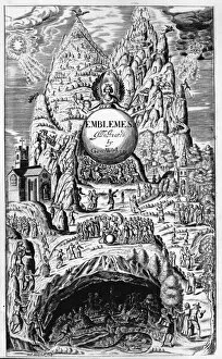 Images Dated 14th December 2009: Frontispiece to George Withers Emblems, 1635 (engraving)