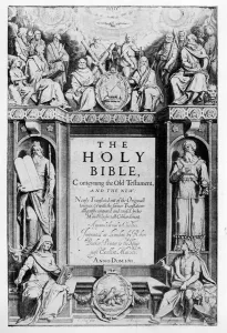 Frontispiece to The Holy Bible, pub. by Robert Barker Frontispiece to The Holy Bible, pub. by Robert Barker