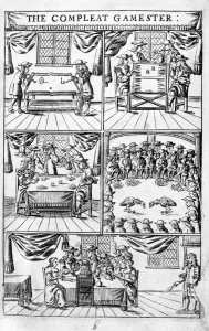 Frontispiece illustration to The Compleat Gamester by Charles Cotton, c Frontispiece illustration to The Compleat Gamester by Charles Cotton, c