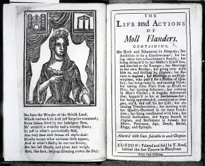 Frontispiece and Title page for The Life and Actions of Moll Flanders by Daniel Defoe Frontispiece and Title page for The Life and Actions of Moll Flanders by Daniel Defoe