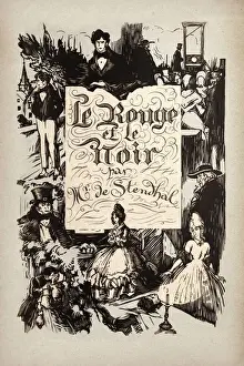 Frontispiece of the work Le Rouge et le Noir, illustrated edition G. Cres, Paris 1922 (litho) Frontispiece of the work Le Rouge et le Noir, illustrated edition G. Cres, Paris 1922 (litho)