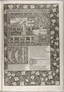 Frontispiece, from The Works of Geoffrey Chaucer now newly Imprinted, engraved Frontispiece, from The Works of Geoffrey Chaucer now newly Imprinted, engraved