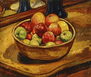 Fruit Cup; Coupe de Fruits, (oil on cardboard mounted on wood)