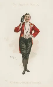 Full-length portrait of a master of ceremonies (colour litho) Full-length portrait of a master of ceremonies (colour litho)