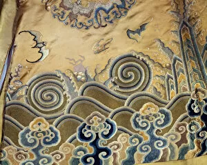 Images Dated 24th October 2011: Detail of a funerary robe, Qing Dynasty (1644-1912) (satin)