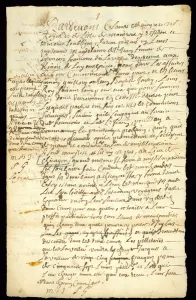 Fur trade contract between Francois Francoeur and four voyageurs for transport of goods Fur trade contract between Francois Francoeur and four voyageurs for transport of goods