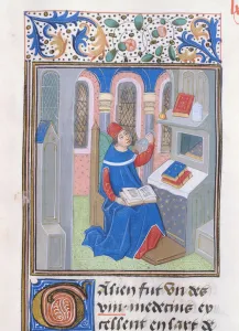 Galen, from Histoire des Philosophes, late 15th century (vellum) Galen, from Histoire des Philosophes, late 15th century (vellum)