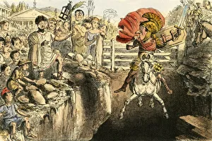 The gallant Curtius leaping into the gulfs The gallant Curtius leaping into the gulfs