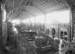 Gallery of the Various Industries, Universal Exhibition, Paris, 1889 (b/w photo) Gallery of the Various Industries, Universal Exhibition, Paris, 1889 (b/w photo)