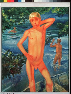 Teenager Gallery: Garcons se baignant. Peinture de Kuzma Sergeyevich Petrov Vodkin (Petrov-Vodkin)
