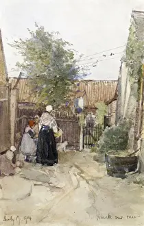 A Back Garden, Berck sur Mer, 1904 (w/c on paper) A Back Garden, Berck sur Mer, 1904 (w/c on paper)