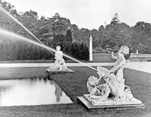 Putti Collection: The garden at Eaton Hall, from The English Country House (b/w photo)