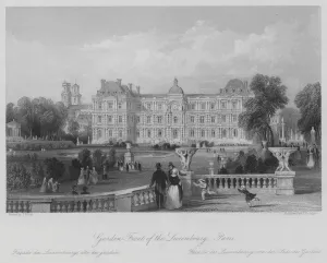 Thomas (after) Allom Gallery: Garden-Front of the Luxembourg, Paris (engraving)