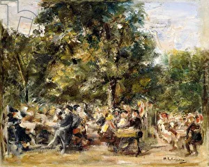 A Garden Restaurant on the River Havel; Gartenlokal an der Havel, 1933 (oil on canvas) A Garden Restaurant on the River Havel; Gartenlokal an der Havel, 1933 (oil on canvas)