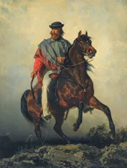 Buenos Aires Collection: Garibaldi on Horseback, 1860 (oil on canvas)