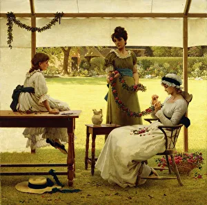 The Garland, (oil on canvas) The Garland, (oil on canvas)