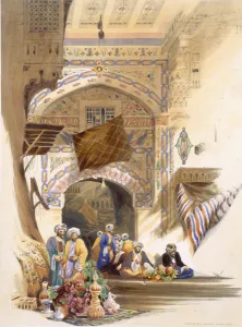 Gateway of a Bazaar, Grand Cairo, pub. 1846 (litho) Gateway of a Bazaar, Grand Cairo, pub. 1846 (litho)