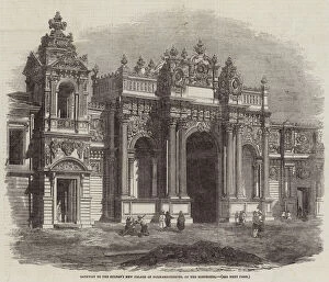 Gateway to the Sultan's New Palace of Dolmabaghdsche, on the Bosphorus (engraving)