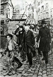 Gavroche Leading a Demonstration, illustration from Les Miserables'