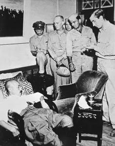War & Military Scenes: 20th Century Gallery: General Hideki Tojo, 1945 (b / w photo)