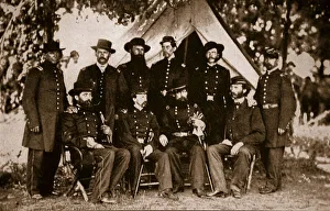 General Jefferson C. Davis and Staff, 1861-65 (sepia photo) General Jefferson C. Davis and Staff, 1861-65 (sepia photo)