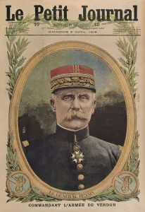 General Petain commanding the army of Verdun, front cover illustration from ' General Petain commanding the army of Verdun, front cover illustration from '