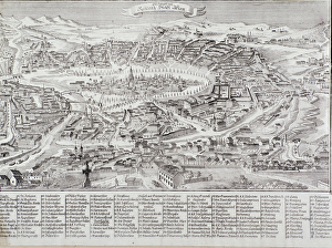 General view of the city of Vienna with detail of the main buildings and monuments General view of the city of Vienna with detail of the main buildings and monuments