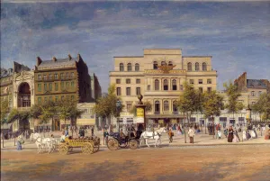 General view of the theatres of the boulevard du temple before the piercing of General view of the theatres of the boulevard du temple before the piercing of