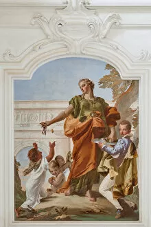 Barocco Gallery: Generosity distributing gifts, 1734 (fresco)
