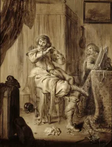 A Gentleman at his Toilet, 1660 (oil on panel) A Gentleman at his Toilet, 1660 (oil on panel)