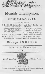 The Gentlemans Magazine, 1731 The Gentlemans Magazine, 1731