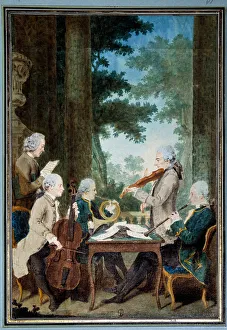 Gentlemen Duport, Vachon, Rodolphe, Provers and Vernier Portrait of a group of musicians Gentlemen Duport, Vachon, Rodolphe, Provers and Vernier Portrait of a group of musicians