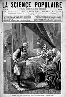 Georges Louis Leclerc Buffon in his bed, the valley throwing a bucket of ice water at him Georges Louis Leclerc Buffon in his bed, the valley throwing a bucket of ice water at him