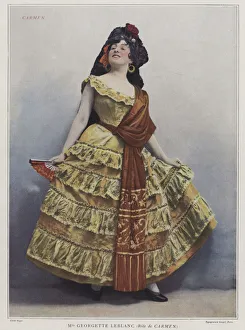Georgette Leblanc as Carmen, 1899 (coloured photo) Georgette Leblanc as Carmen, 1899 (coloured photo)