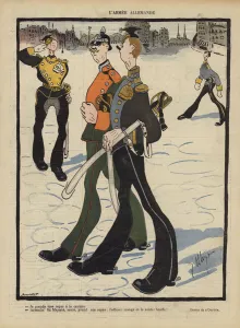 The German Army. Illustration for Le Rire (colour litho) The German Army. Illustration for Le Rire (colour litho)