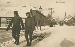 German occupation of Jelgava in Latvia during the First World War (b / w photo)