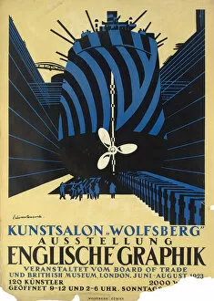 Water Vehicle Gallery: German poster for an exhibition of English Graphics for the Board of Trade and the British Museum