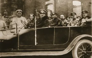 From the German side: a German Lady-Chauffeur who has been awarded the Iron Cross for From the German side: a German Lady-Chauffeur who has been awarded the Iron Cross for