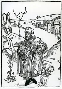 Gerson as a Pilgrim, frontispiece to Gersonis Opera by Jean Gerson Gerson as a Pilgrim, frontispiece to Gersonis Opera by Jean Gerson