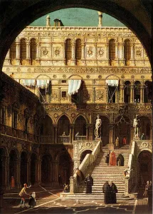 The Giants Steps, Venice, 1765 (oil on canvas) The Giants Steps, Venice, 1765 (oil on canvas)