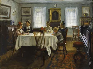 The Gilchrist Family at Breakfast, 1916 (oil on board) The Gilchrist Family at Breakfast, 1916 (oil on board)