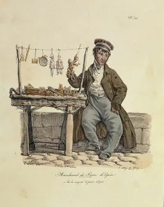 The Gingerbread Seller, number 25 from The Cries of Paris series, engraved The Gingerbread Seller, number 25 from The Cries of Paris series, engraved