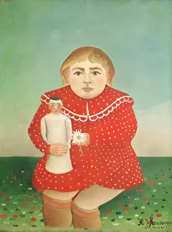 Henri Rousseau, The Girl with a Doll Print Art