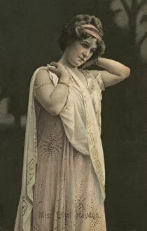 Girl in a grecian dress (colour photo)