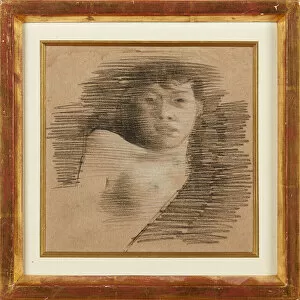 Sir William Rothenstein Gallery: Girl in Paris (crayon and white chalk)